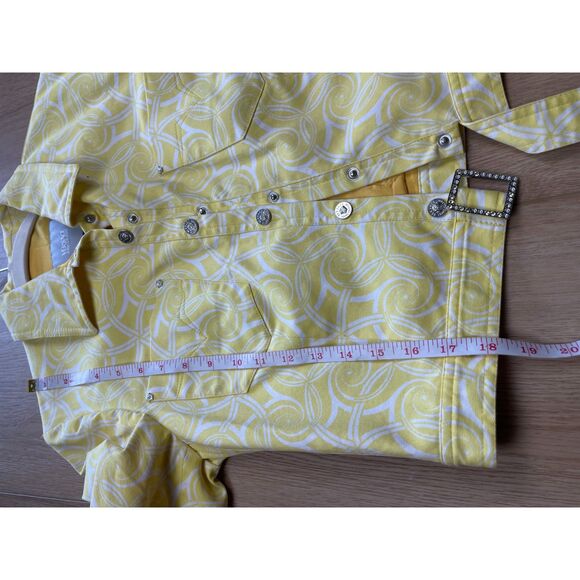 Versace Jeans Couture Yellow Baroque Print Jacket – Made in Italy –44 (8US) - Picture 8 of 9